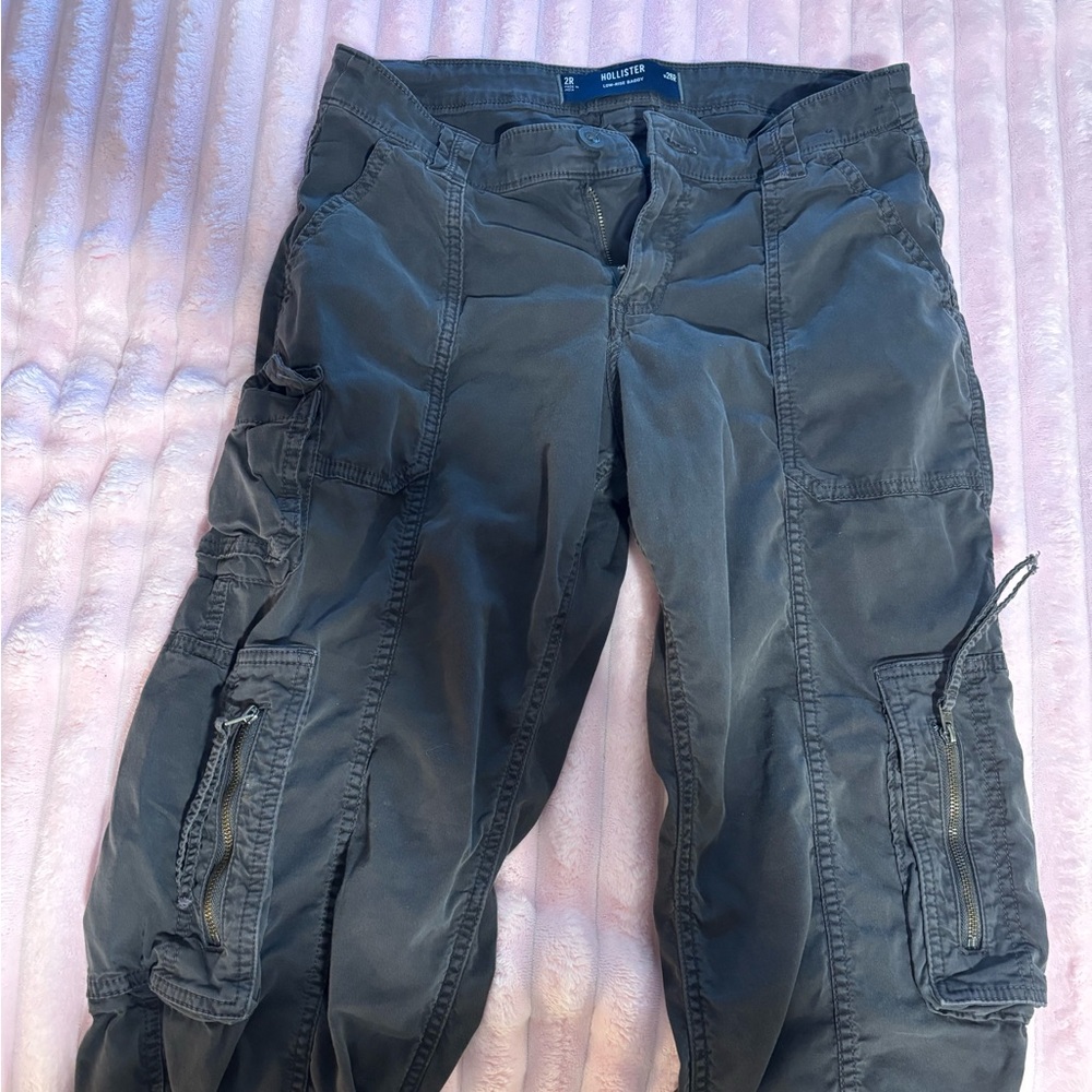 Hollister baggy cargo pants in gray